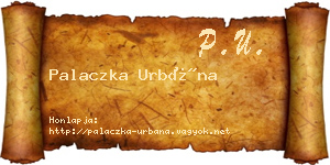 Palaczka Urbána névjegykártya